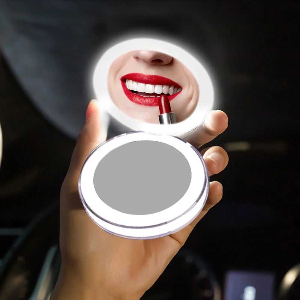 Rechargeable LED Handheld Makeup Mirror