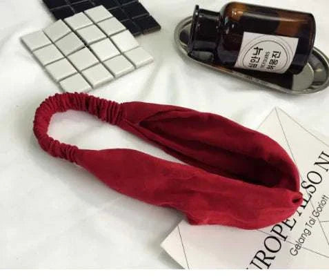 Luxurious wine red suede hairband hair accessory for stylish hair styling