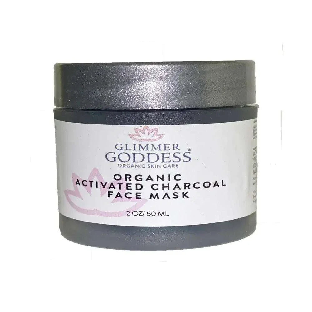 Organic Activated Charcoal Face Mask for deep detox and pore purification in 2 oz jar
