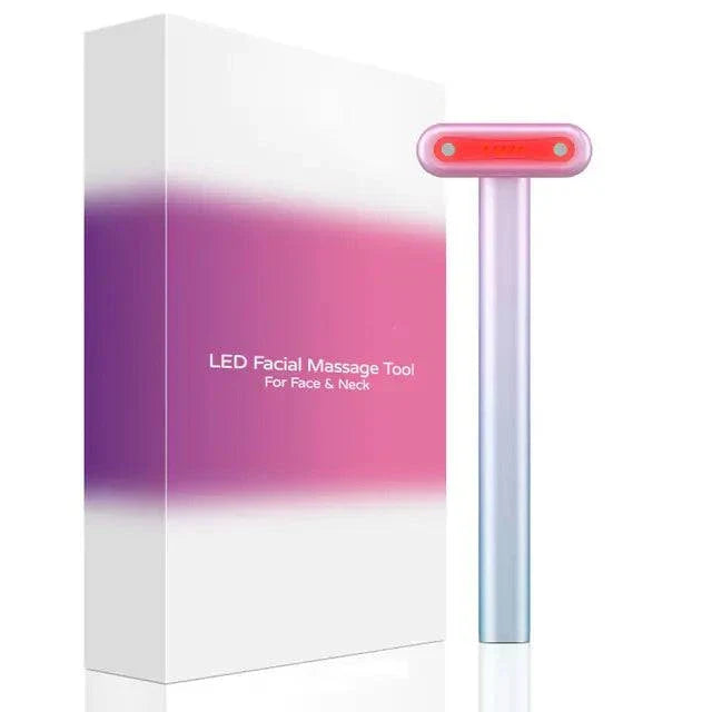 4-in-1 Skin Care Tool with microcurrent, red light therapy, massage, and warmth for face and neck care