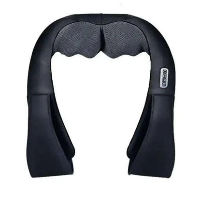 Black Car Six-Button Neck Massager with ergonomic design and heat therapy for shoulder and neck relief