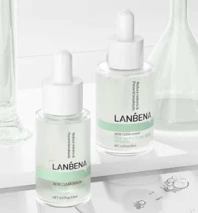 Lanbena Hyaluronic Acid Hydrating Solution serum bottles with dropper for intense skin moisture and hydration