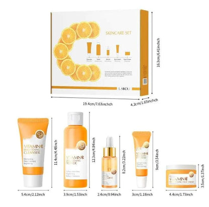 Vitamin C Toner Kit - 5-Piece Brightening & Cleansing Set