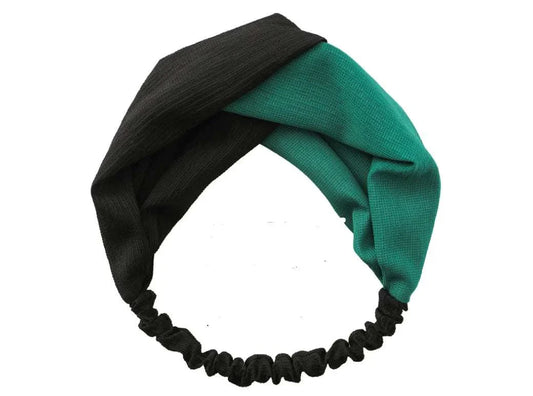 Black and green suede hair accessory headband for stylish hair styling