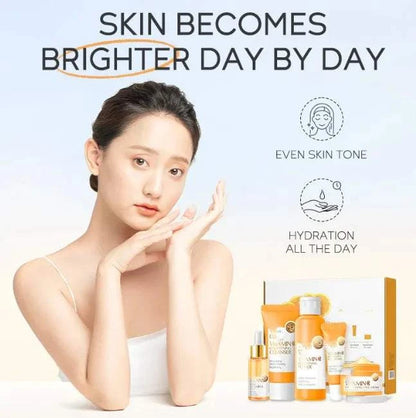 Vitamin C Toner Kit - 5-Piece Brightening & Cleansing Set